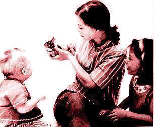 Holly with baby bunny