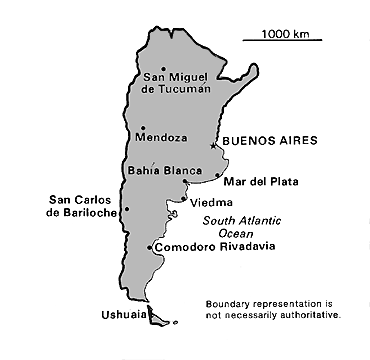 [Country map of Argentina]