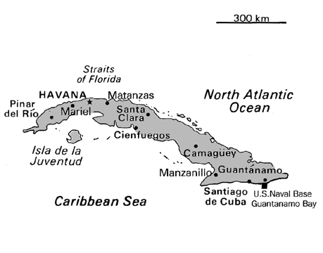 [Country map of Cuba]