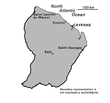 [Country map of French Guiana]