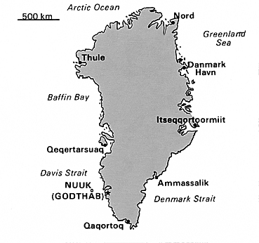[Country map of Greenland]