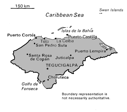 [Country map of Honduras]