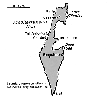 [Country map of Israel]