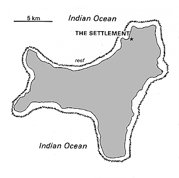 [Country map of Christmas Island]