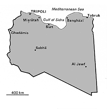 [Country map of Libya]