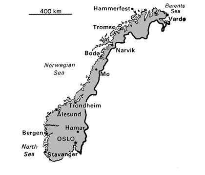 [Country map of Norway]