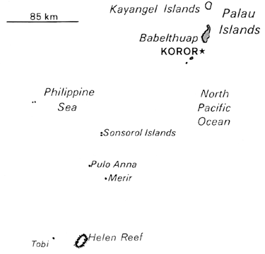 [Country map of Palau]