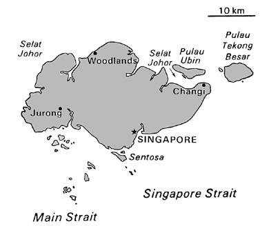 [Country map of Singapore]