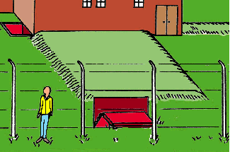 Birkenau cremation buildings fence