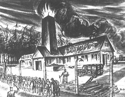 Birkenau Crematoria - An Inmante's Drawing