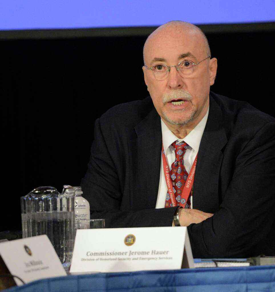 Jerome Hauer, Director of the NYS Div of Homeland Security and Emergency Services speaks during a cabinet meeting held Jan 3, 2013 by Governor Andrew Cuomo at the State Capitol in Albany, N.Y. (Skip Dickstein/Times Union) Photo: SKIP DICKSTEIN