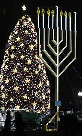 Image result for menorah and christmas tree