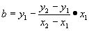 b=y1-x1*(y2-y1)/(x2-x1)
