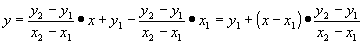 y=y1+(x-x1)*(y2-y1)/(x2-x1)