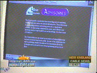Advisories page on NECN, L0phTV02.gif