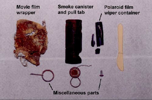 Items found at Ray's impact area
