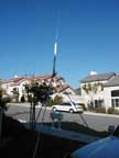 tripod assembled with antenna