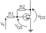 voltage controlled resistor configuation