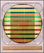 Close up of the wafer-thin chip