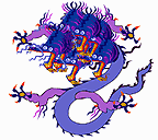 Seven headed chinese dragon