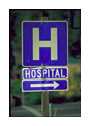 Hospital sign