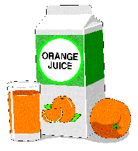 Orange juice and oranges