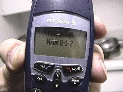 ERICSSON - MAIN MAN PROGRAMMING MENU