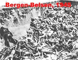 Although photos like this are used endlessly to brainwash the public into believing in Nazi gassings, it has long been conceded that no one was gassed at Bergen-Belsen.  There simply are no photographs anywhere that are seriously presented as photos of gassing victims.  The US Holocaust Museum has more than 6.000 photos available on-line, but not one picture of a supposed victim of gassing with diesel exhaust or Zyklon-B, or any other gas--not even one.